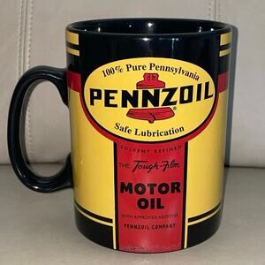 JUMBO 1 quart (32oz) Pennzoil Motor Oil 2013 Ceramic Coffee Mug Open Road Brands